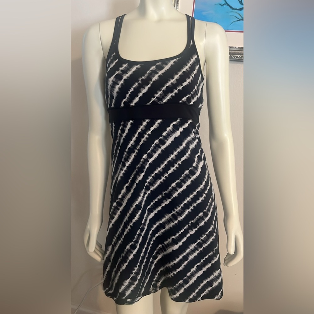 Soybu Black and White Tie Dye Dress